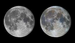 Der Mond in Farbe